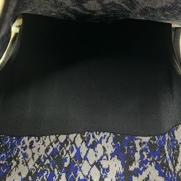 French Connection | NWT Blue Spotlight Sleeveless Snake-Print Dress Sz 6 - Picture 4 of 10